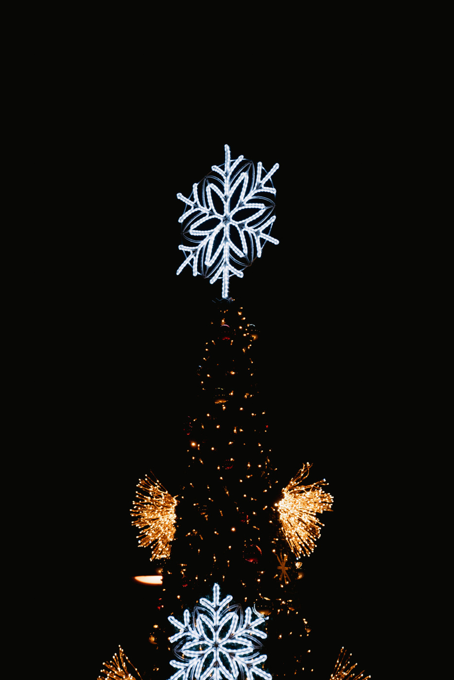 Weihnachtsbeleuchtung in Tignes