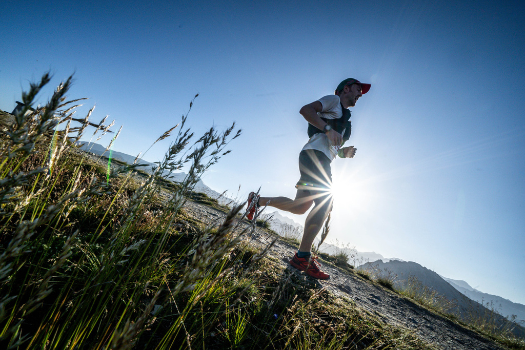 Traileur sur les sentiers de Tignes
