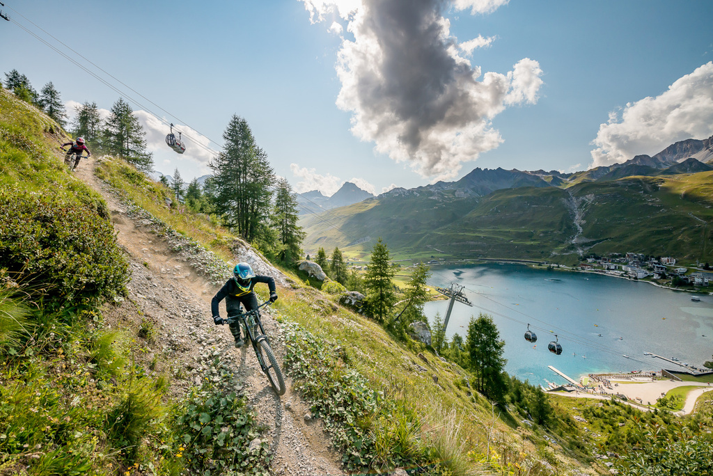 Riders sur le bike park de Tignes
