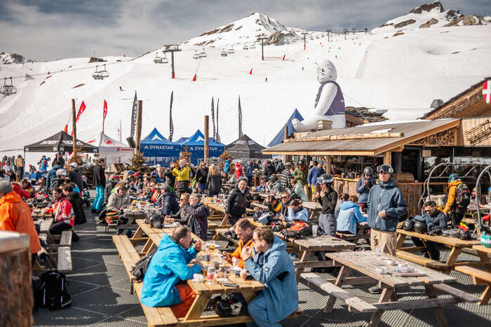 High-Altitude Terrace in Tignes