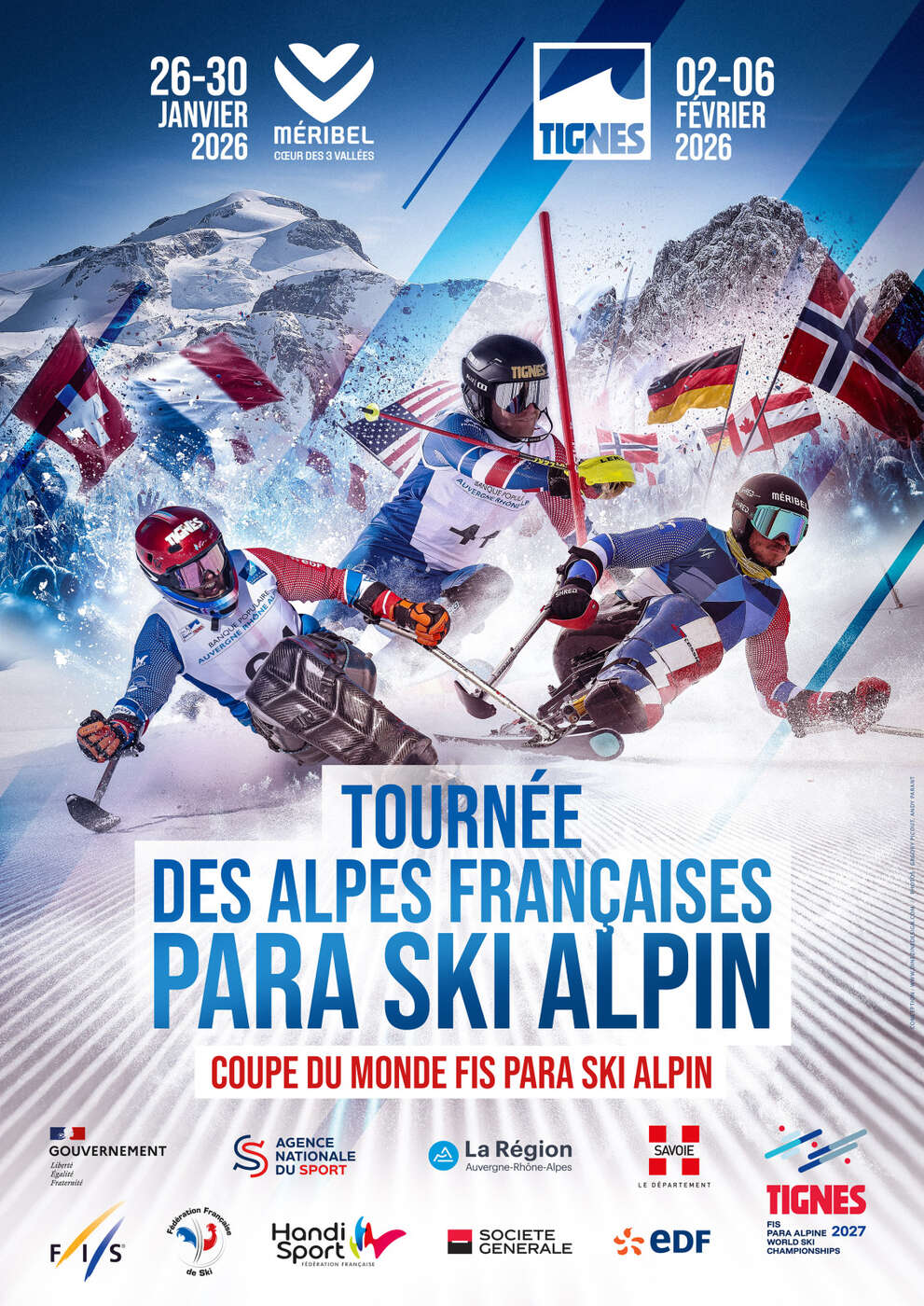 Poster para alpine skiing world cup Tignes 2026