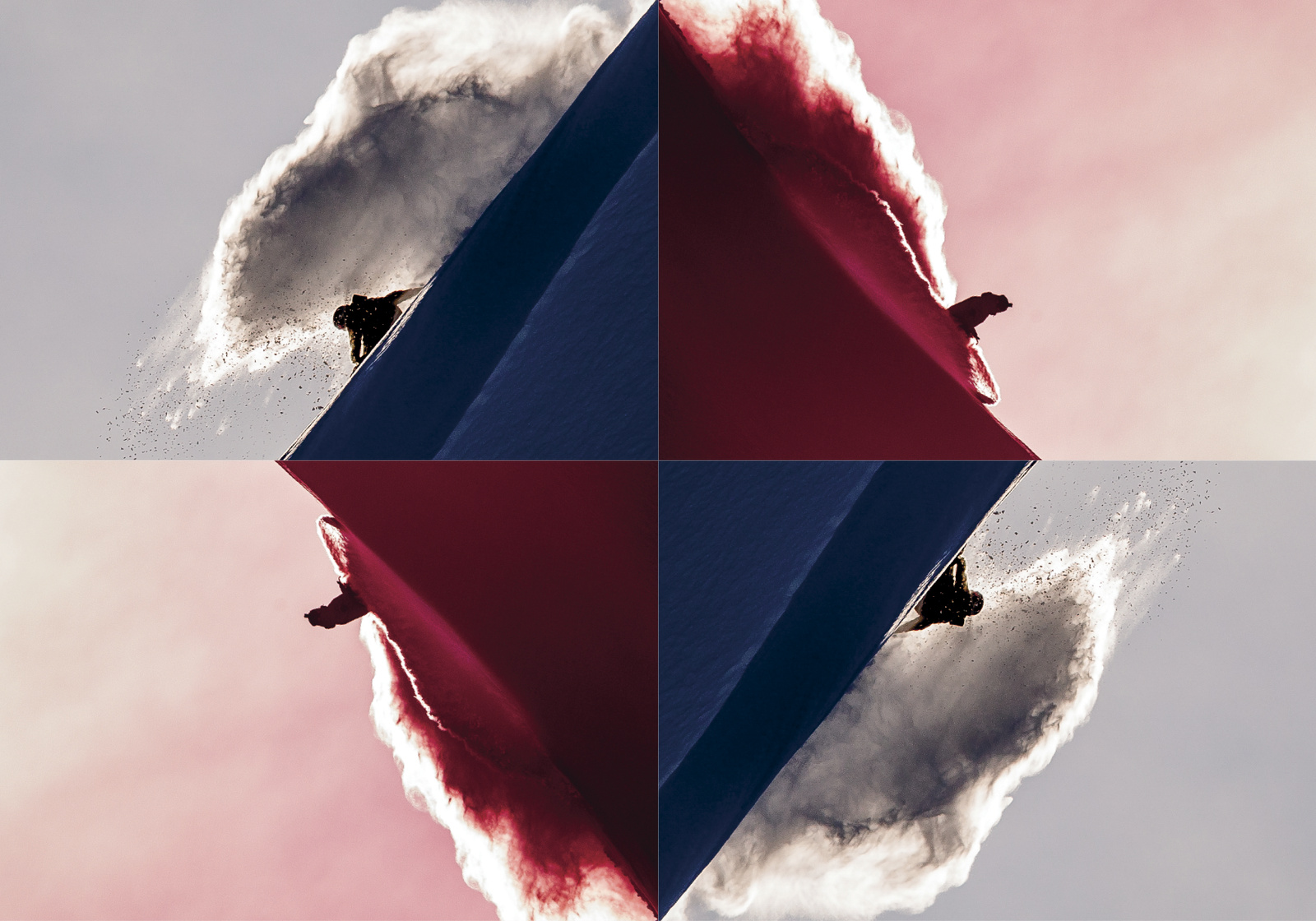 Snowbardeur sur le snowpark de Tignes