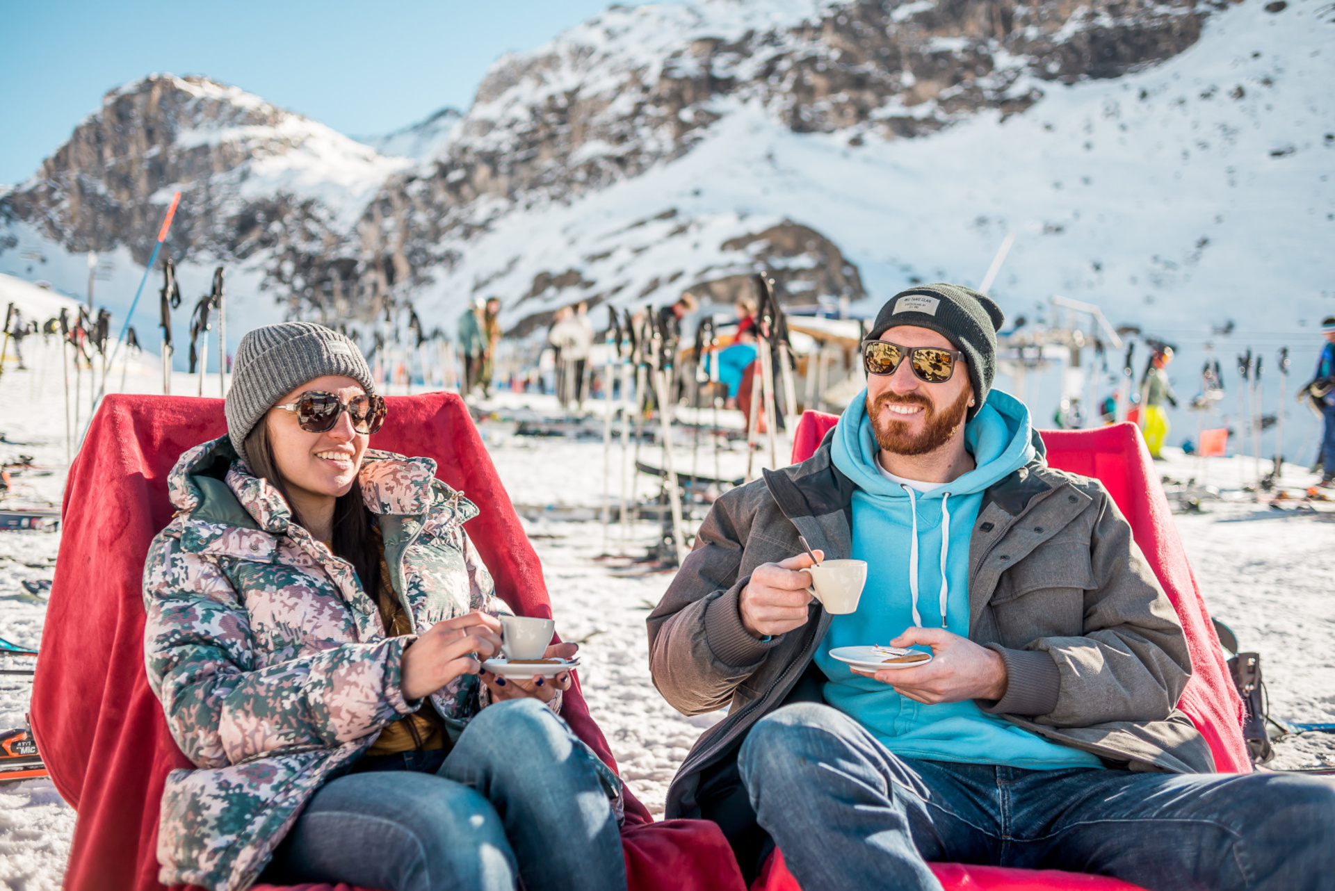 High altitude terrace in Tignes