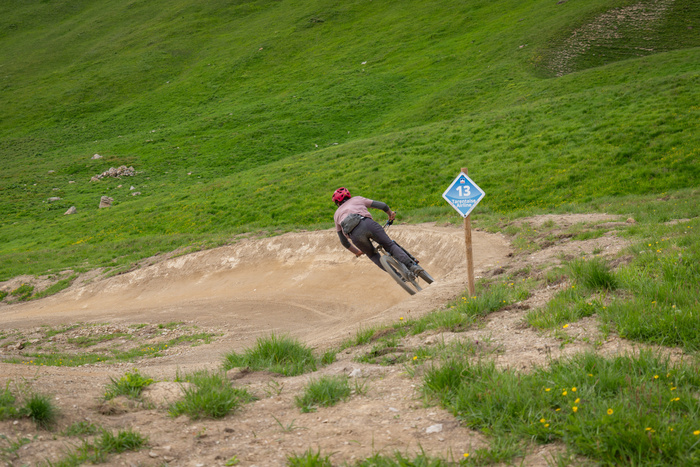 Reiten im Bikepark von Tignes