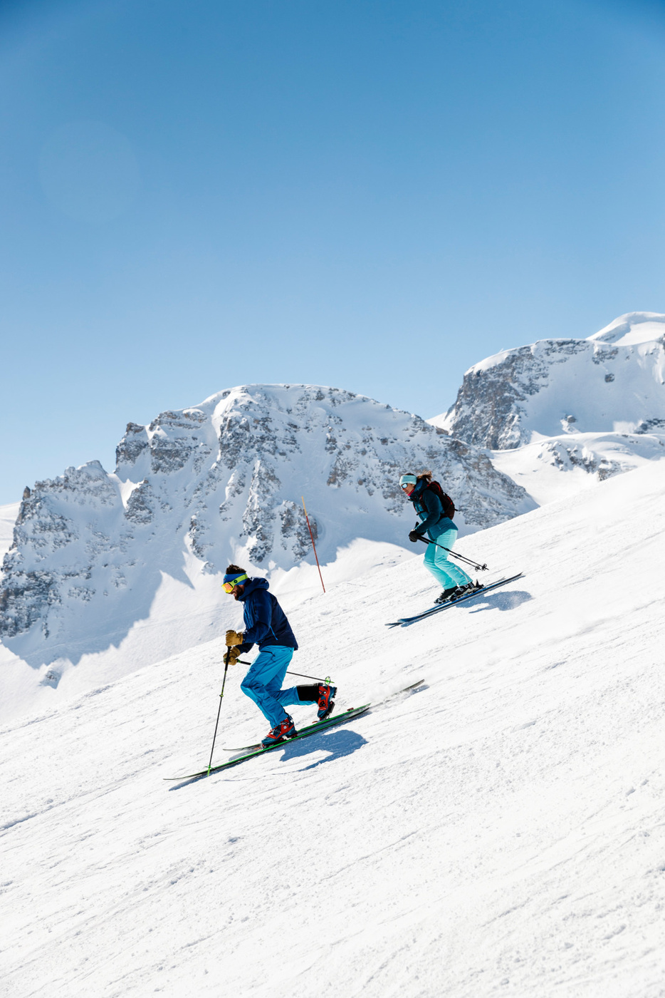 Telemarketer im Skigebiet Tignes