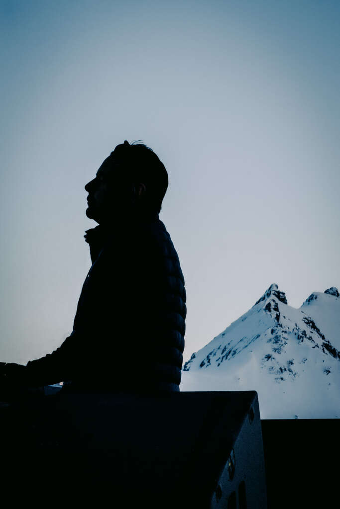 Konzert in den Bergen von Laurent Garnier für das Festival Tignes Unlimited