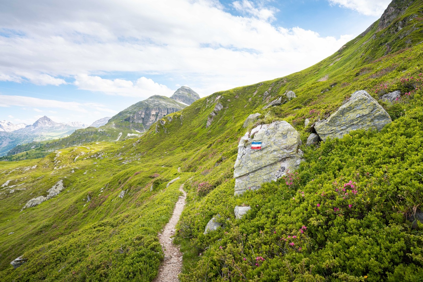 Sentier de randonnée à Tignes