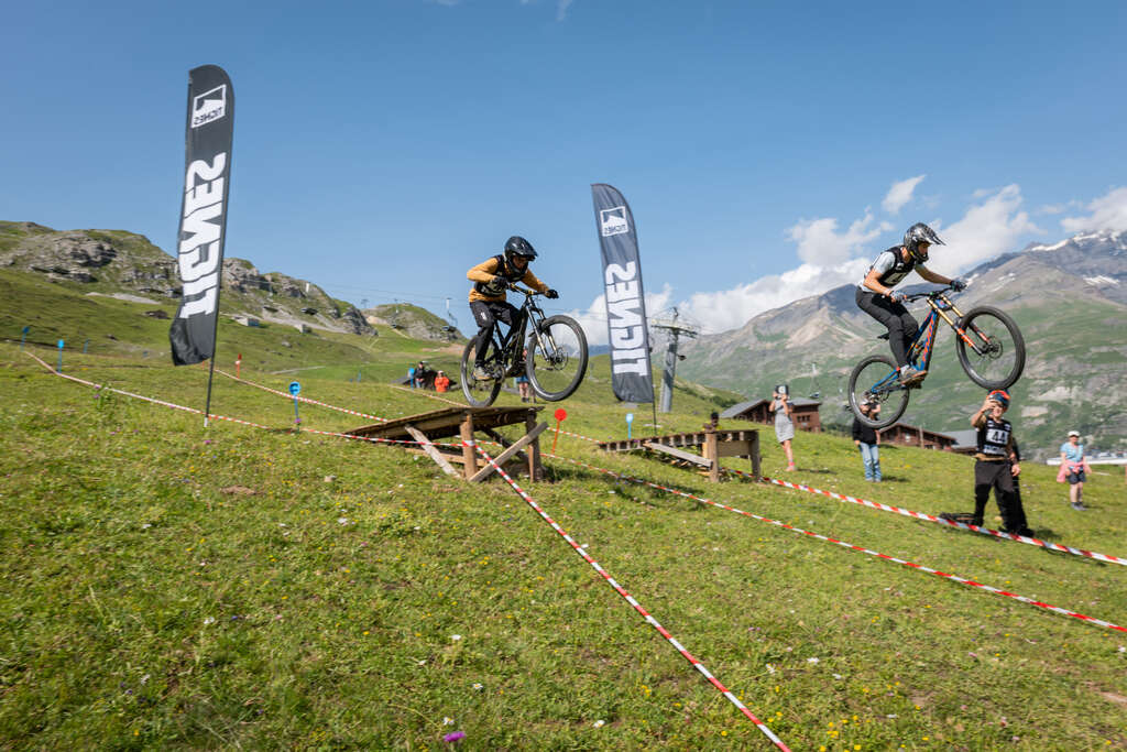 VTT sur le Bike park de Tignes