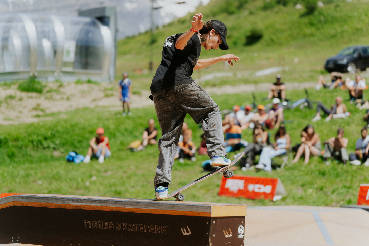 Skateboarder auf der Freestyle Tour by FISE in Tignes