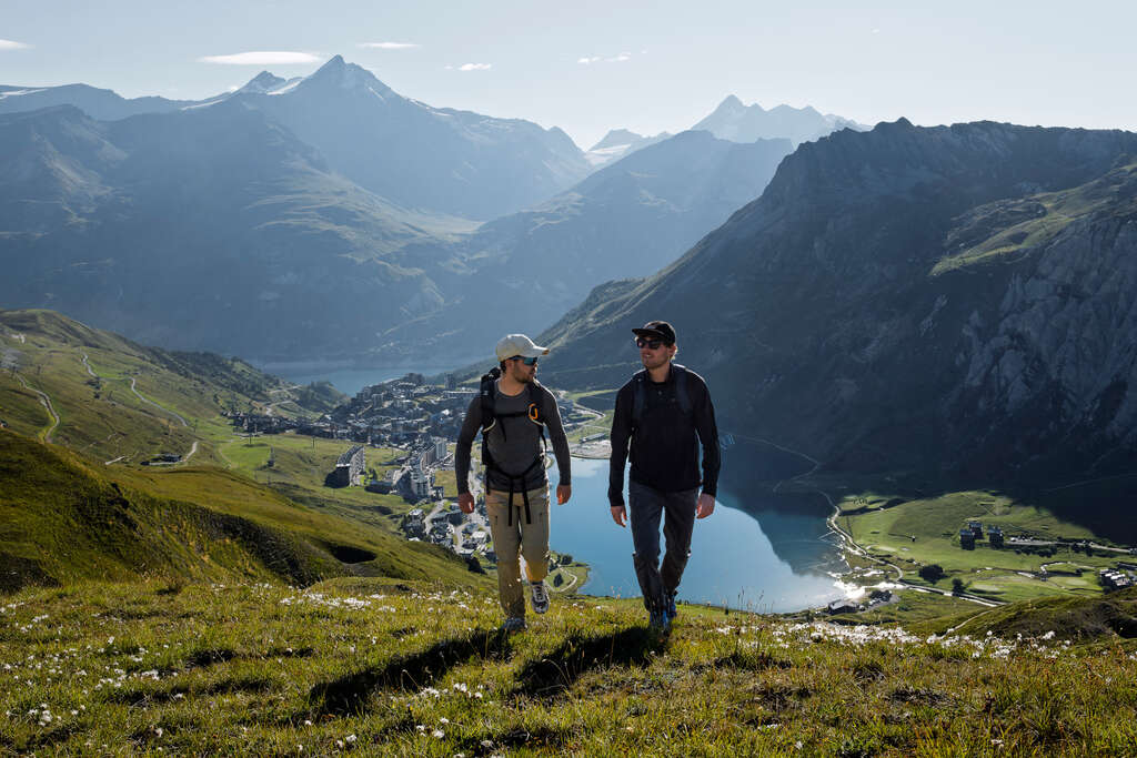 Randonneurs à Tignes
