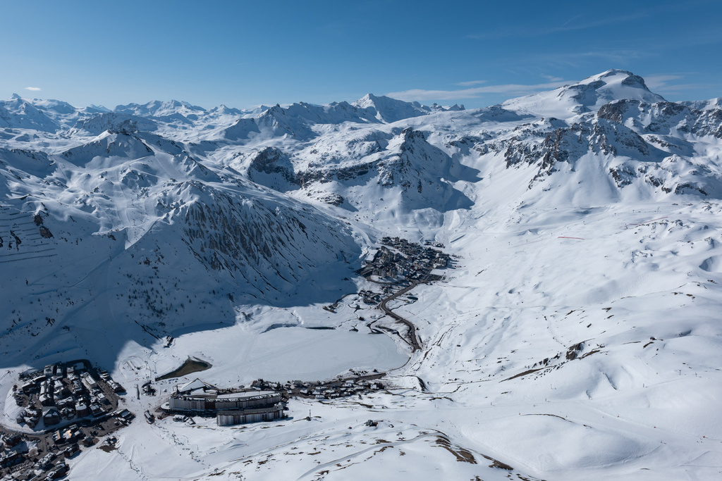 Station de Tignes vue du ciel