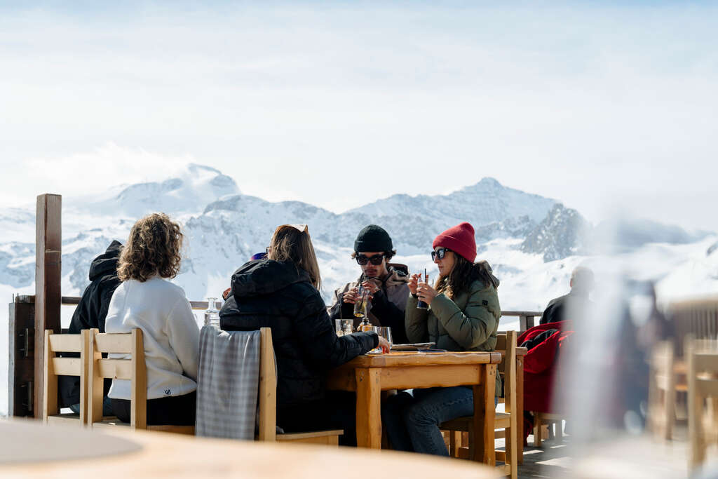 Terrasse d'altitude à Tignes