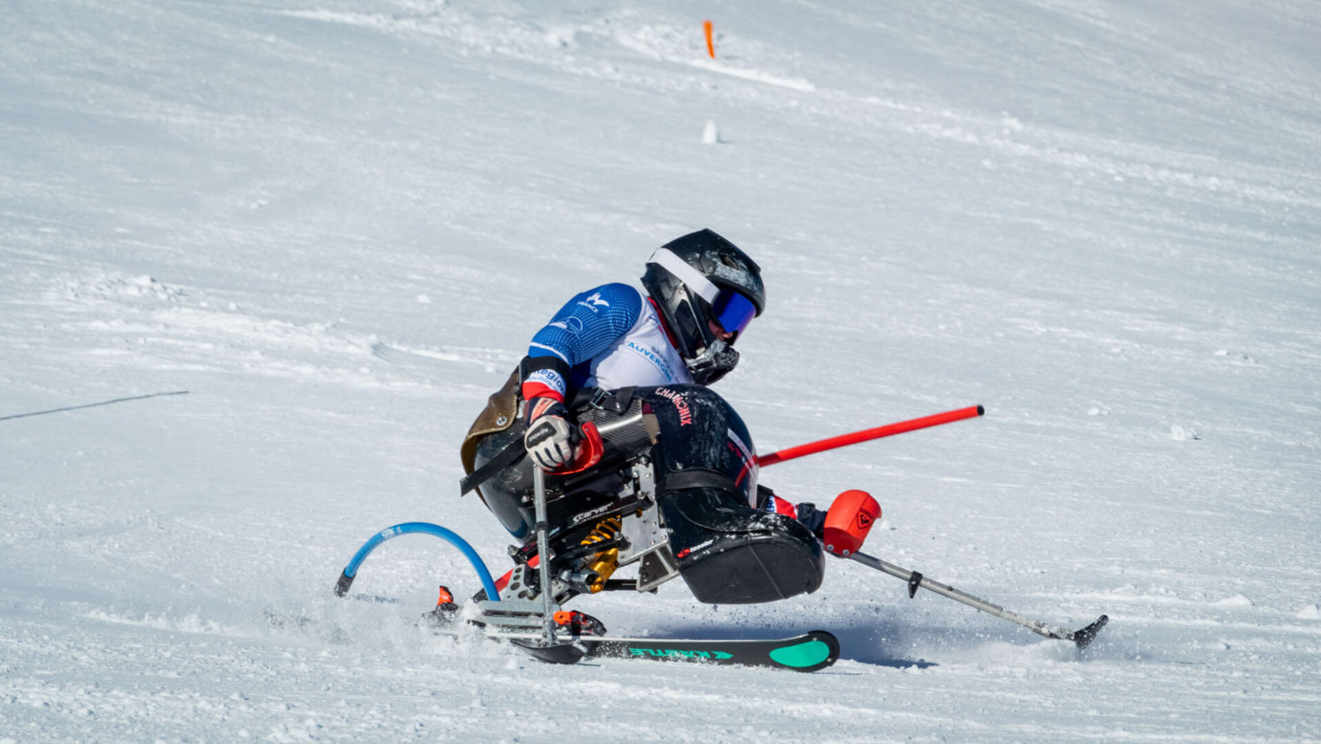 Athlète para skieur sur le domaine de Tignes