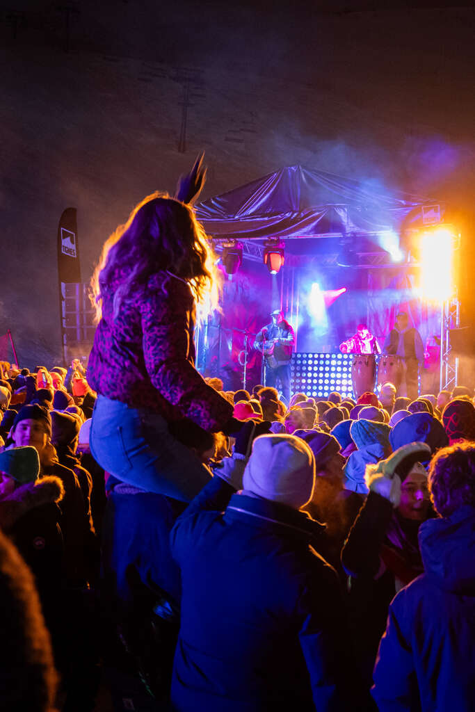 Party an der Schneegrenze von Tignes