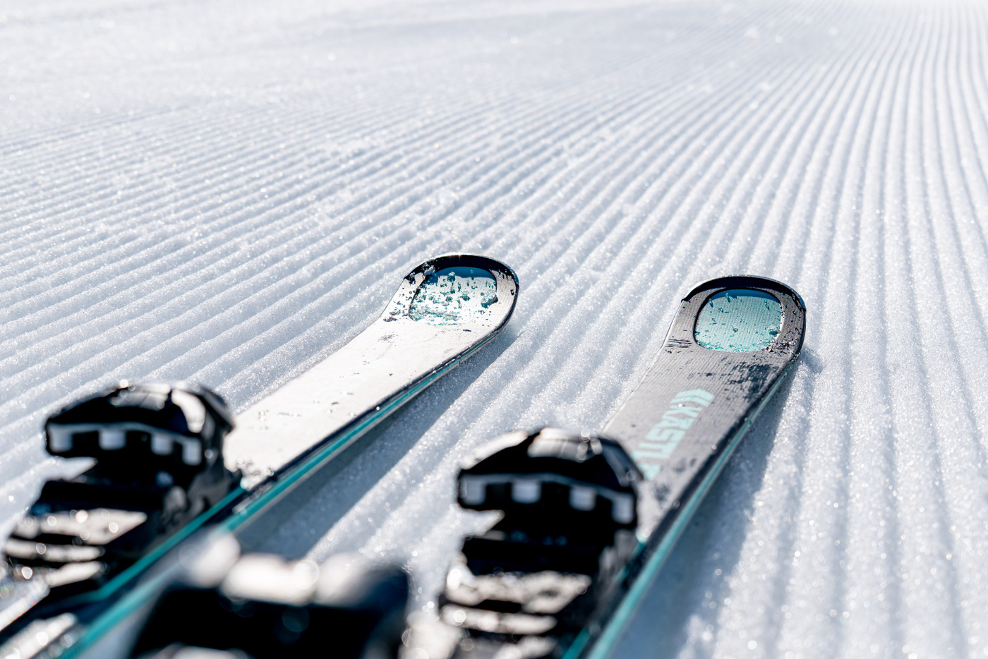 Piste de ski damée à Tignes