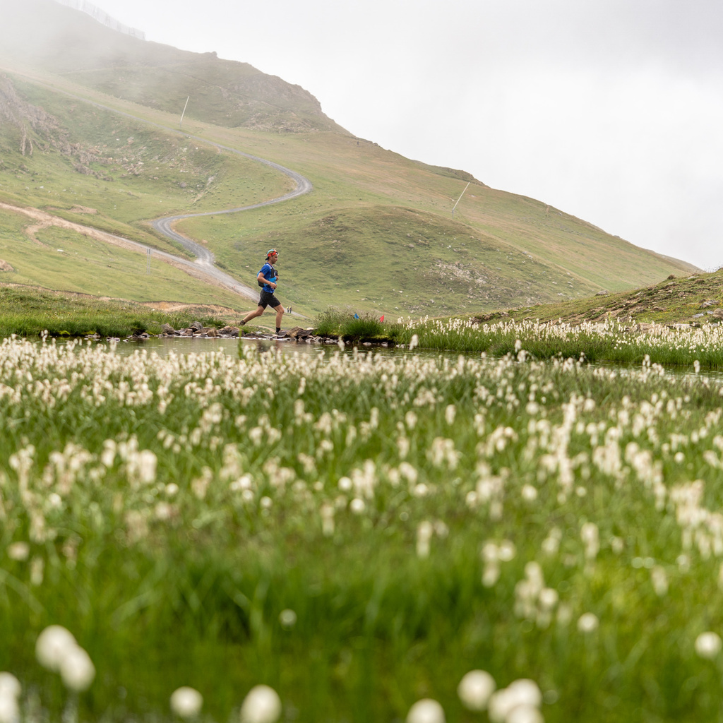 Läufer auf dem Tignes trail
