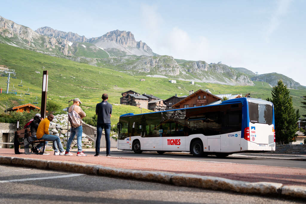 Shuttle bus in Tignes