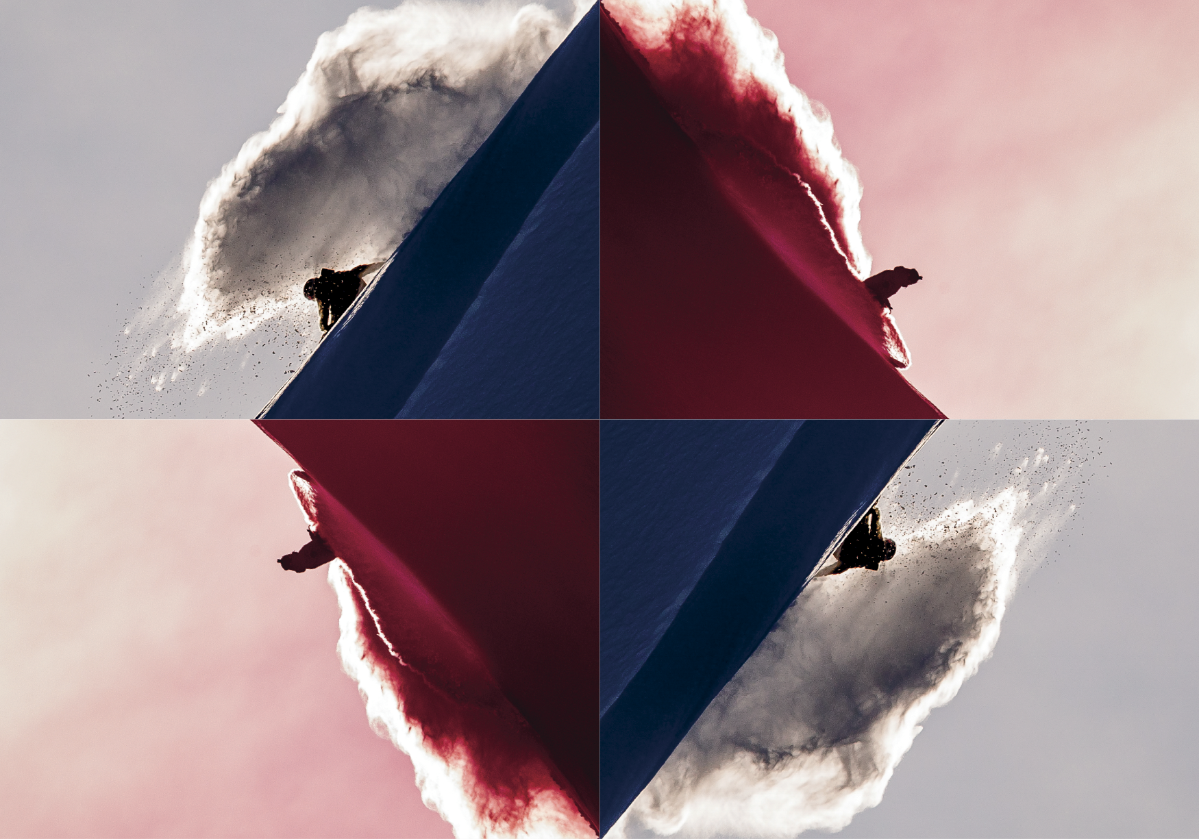 Snowbardeur sur le snowpark de Tignes