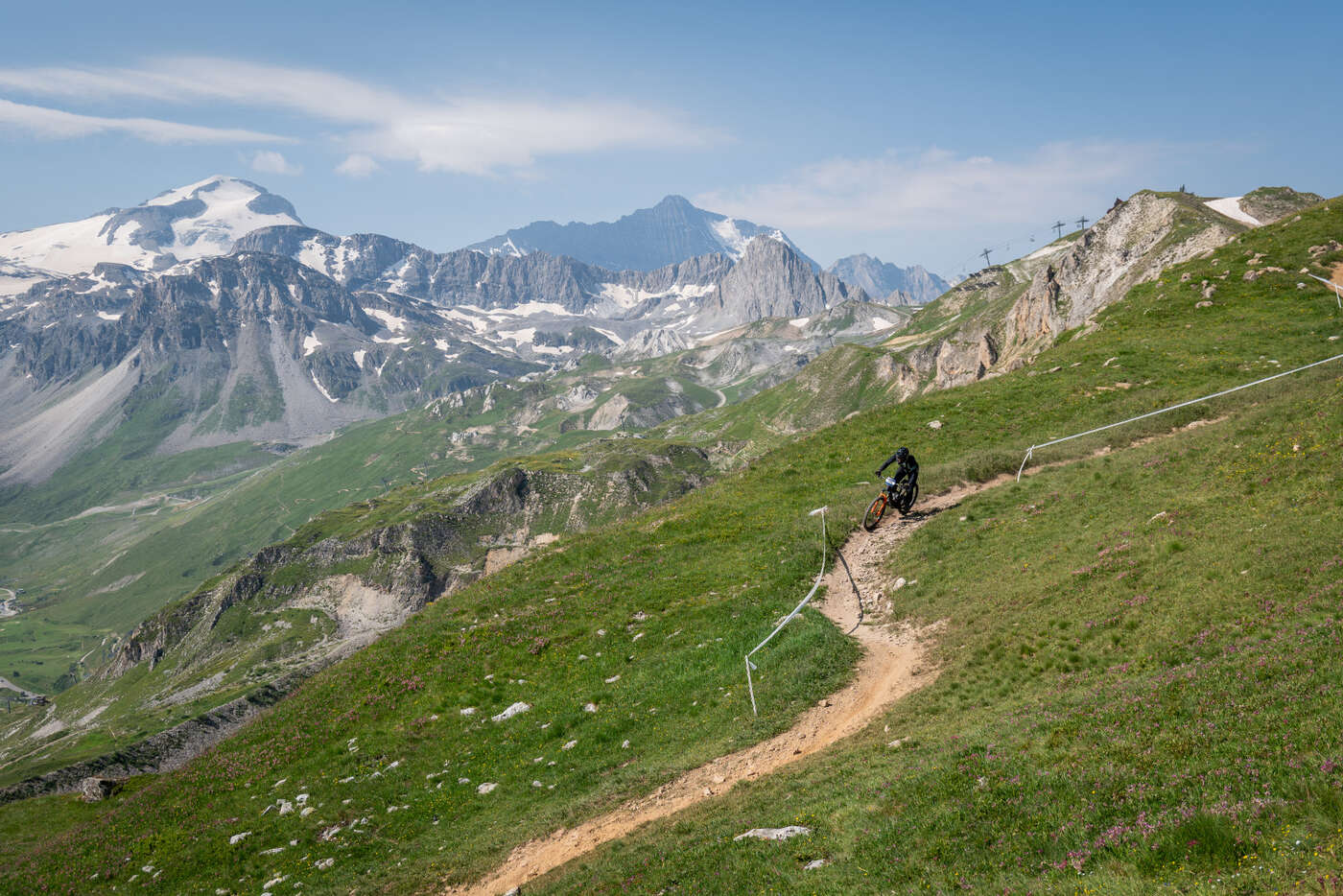 Bicicleta de montaña en el Bike park de Tignes