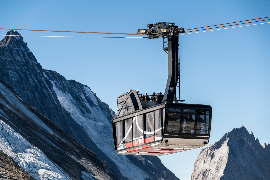 Toit panoramique du téléphérique de la Grande Motte à Tignes