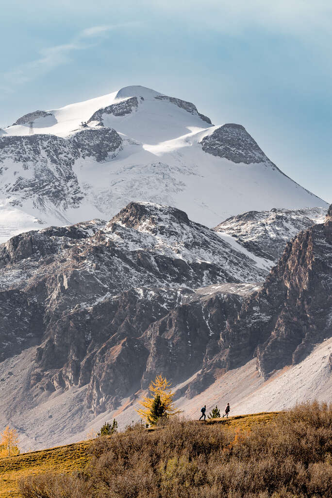 Skiers in the Tignes ski area