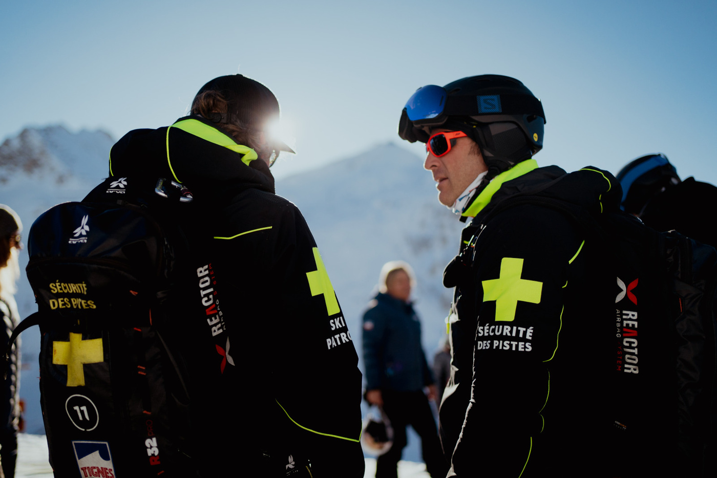 Pistenarbeiter auf dem Skigebiet von Tignes