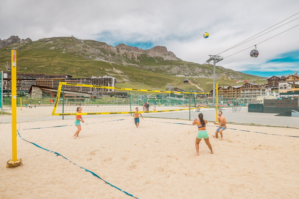 Terrain de beach volley à Tignes
