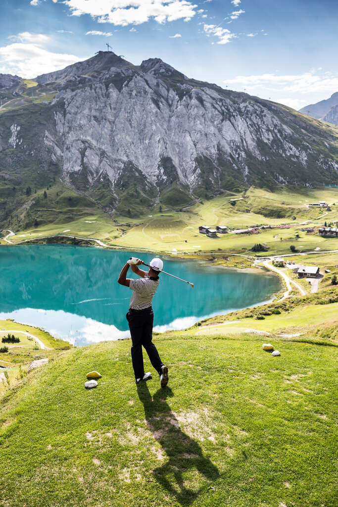 Joueur de golf à Tignes