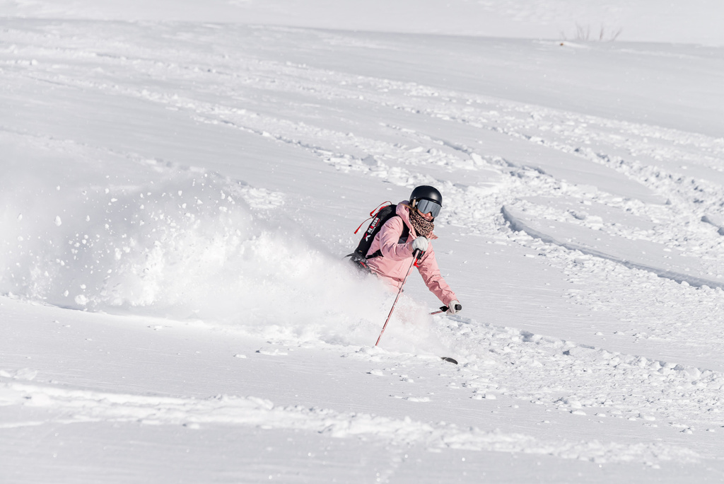 Freeride on the slopes of Tignes