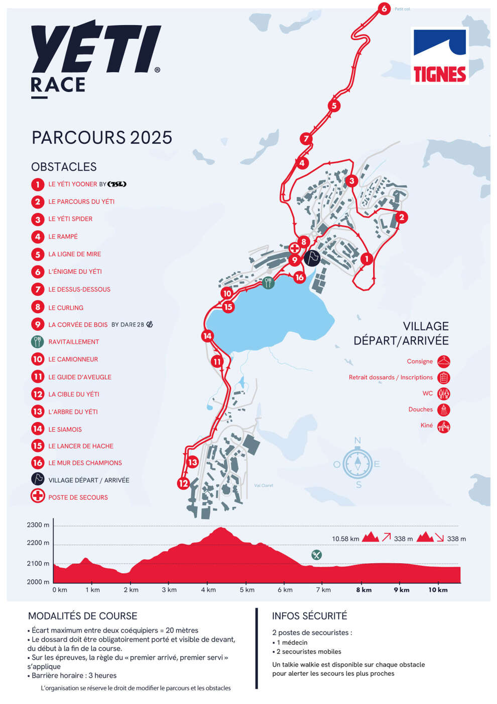 Parcours de la Yéti Race 2025