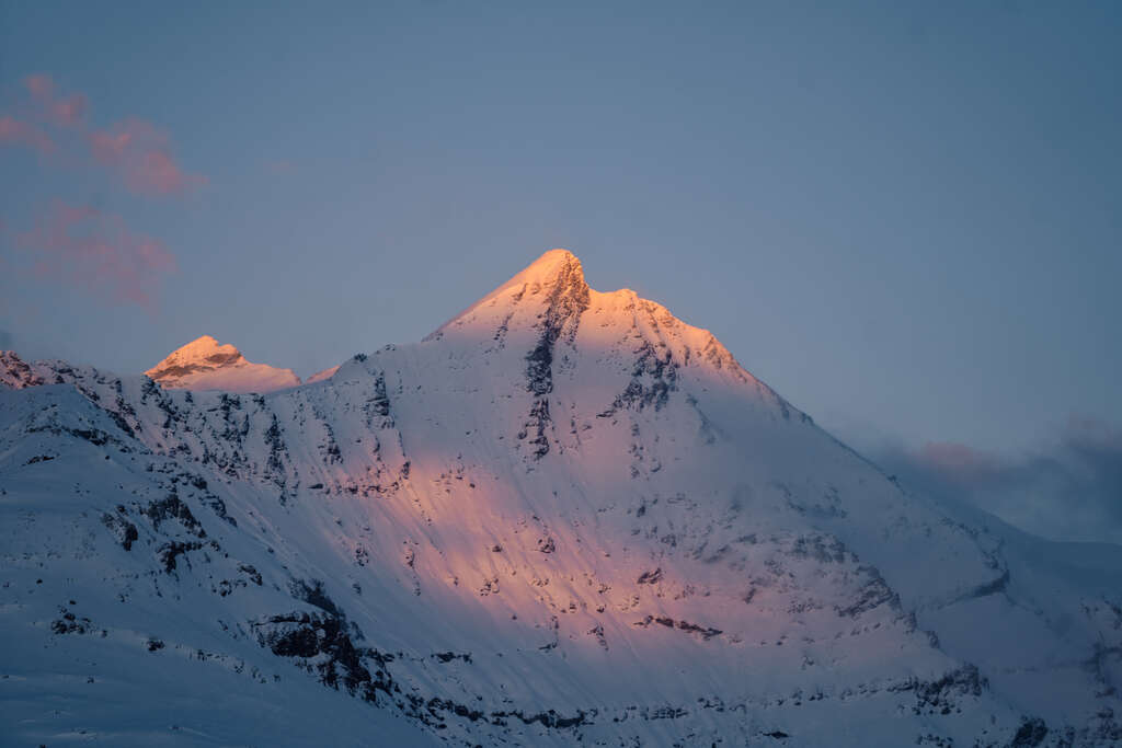 L'Aiguille de la Grande Sassière au coucher du soleil