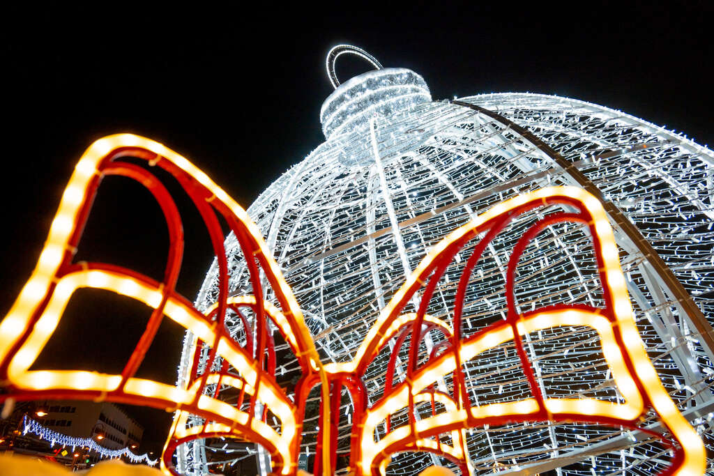 Père Noël sur les pistes de ski de Tignes